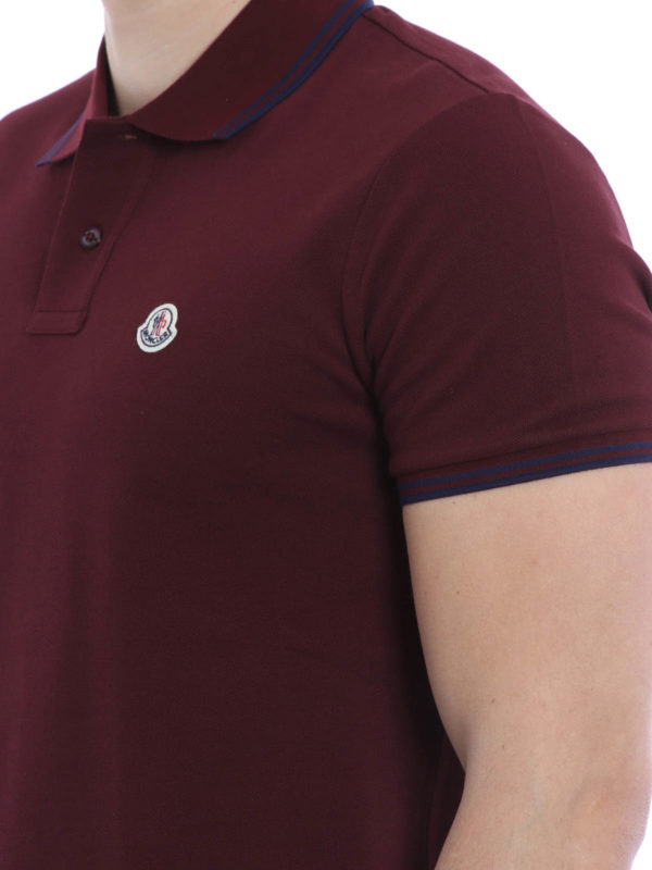 moncler maroon polo