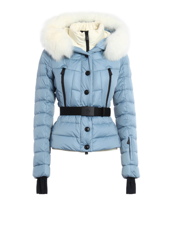 Padded jackets Moncler Grenoble - Beverley fur trim hooded jacket ...