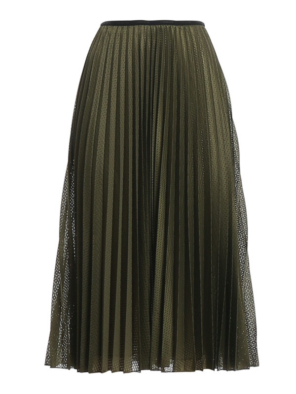 MONCLER: Knee length skirts & Midi - Drilled skirt