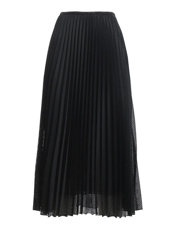 MONCLER: Knee length skirts & Midi - Pleated tech fabric jacket