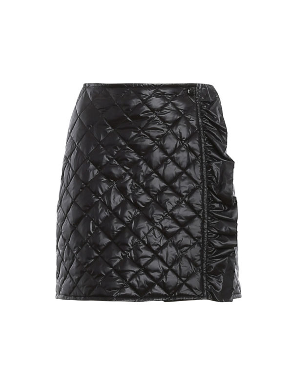 MONCLER: mini skirts - Quilted padded mini skirt