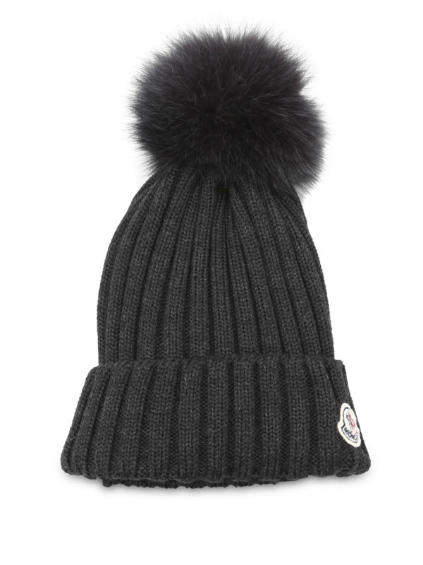 moncler fox fur beanie