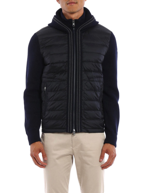 moncler mixed media cardigan