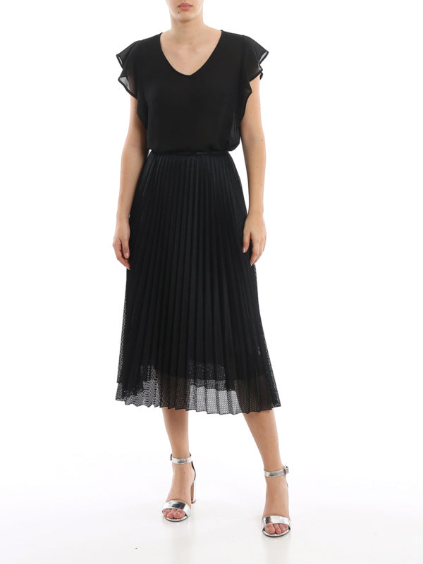 MONCLER: Knee length skirts & Midi online - Pleated tech fabric jacket