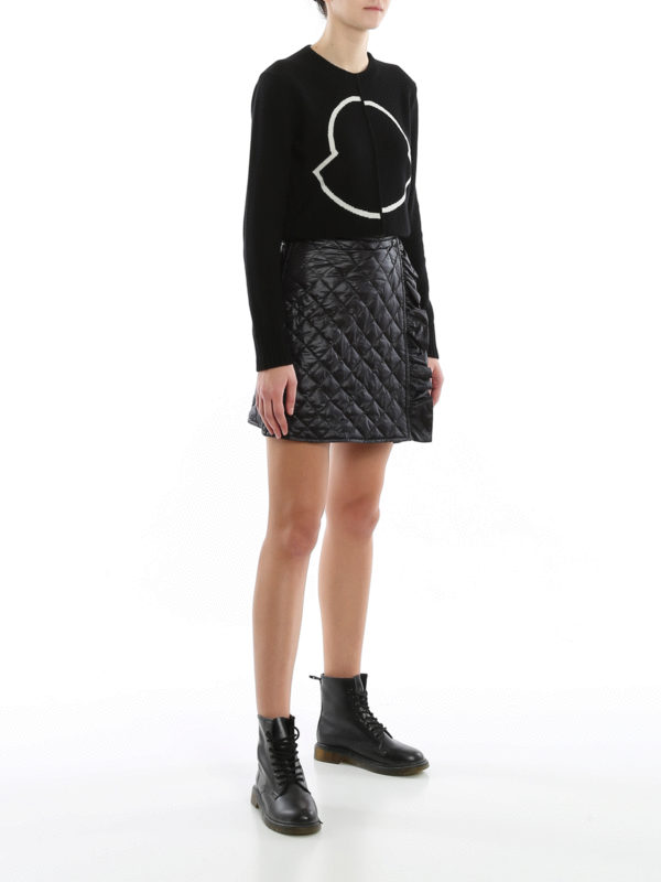 MONCLER: mini skirts online - Quilted padded mini skirt