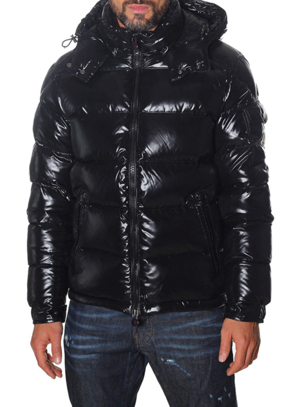 black shiny moncler