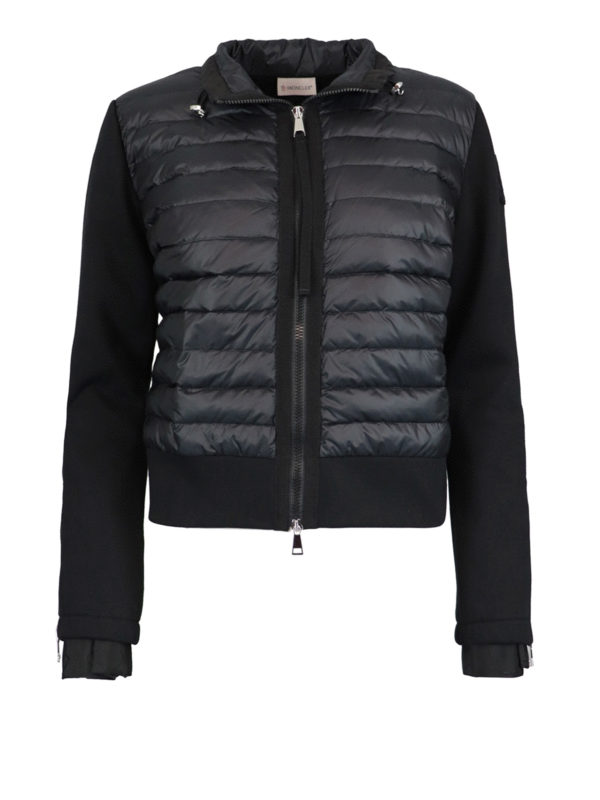 MONCLER: Sweatshirts & Sweaters - Quilted front sweatshirt