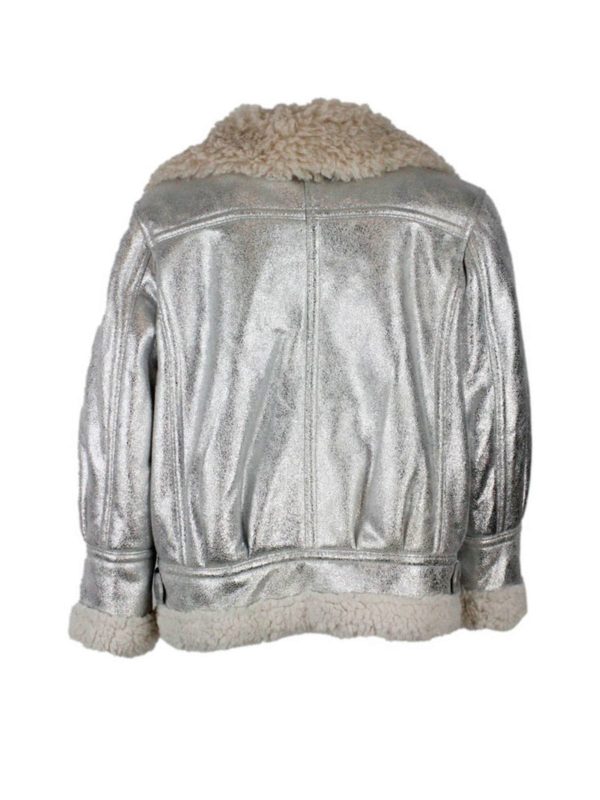silver aviator jacket