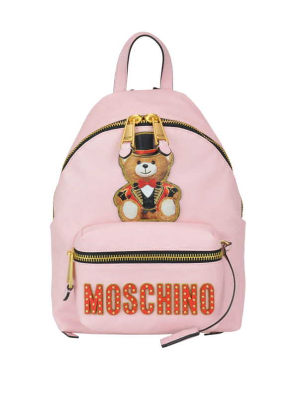 pink moschino backpack