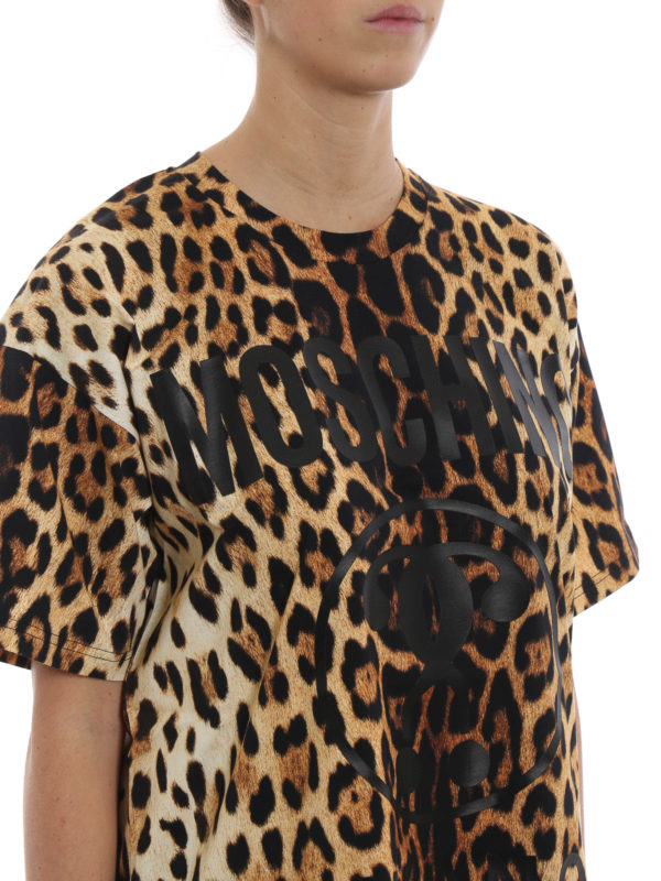 T-shirts Moschino - Animal print cotton 
