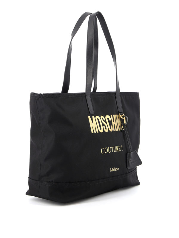 Moschino Goldtone logo tote bag totes bags 740682051555