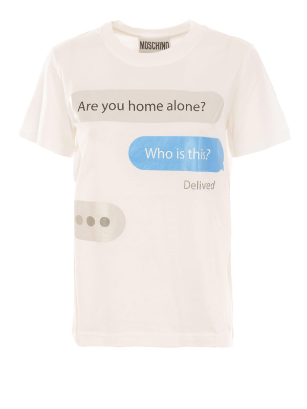 تی شرت Moschino - Chat print T-shirt 