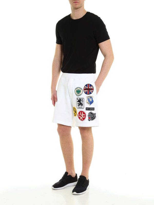 Multicolour crest cotton shorts 