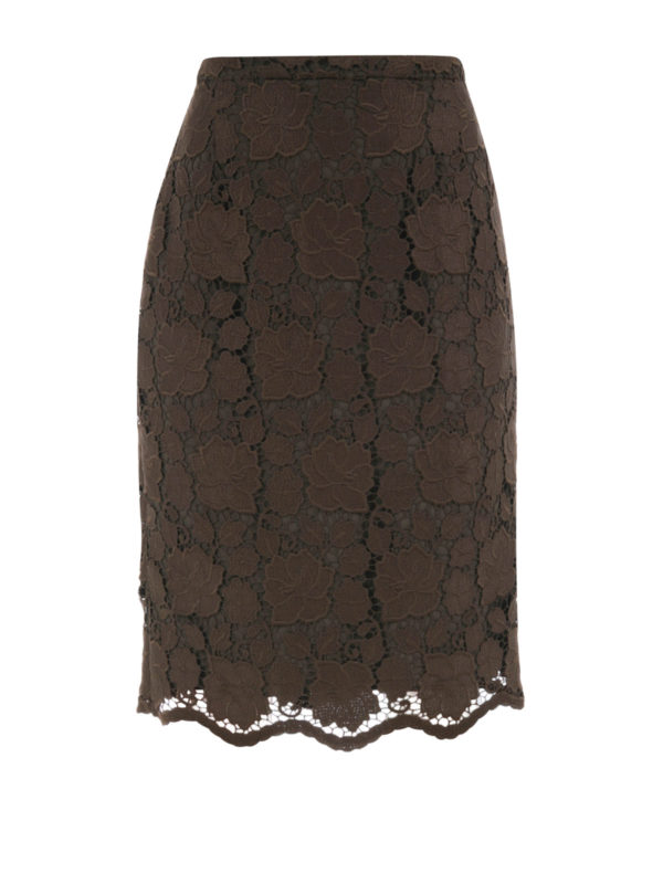 long lace pencil skirt