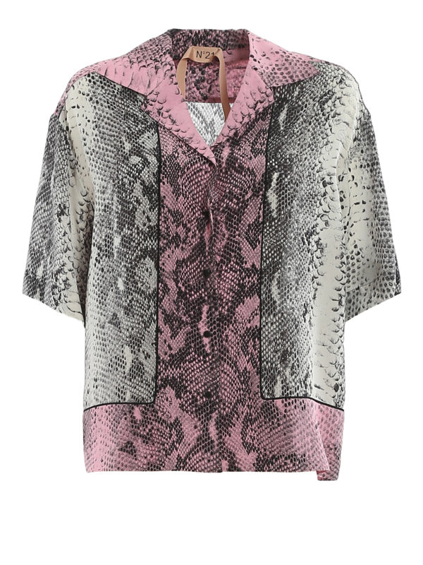 silk snake print shirt