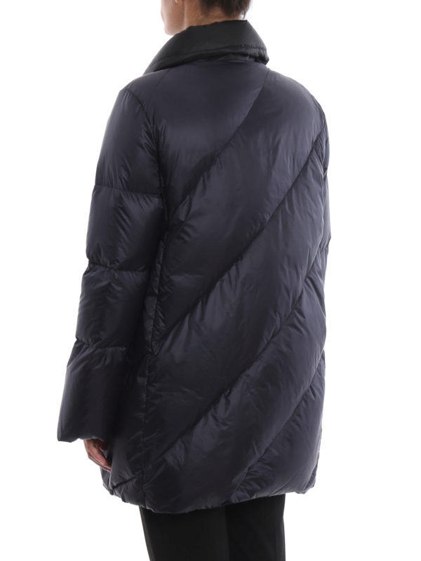 navy blue short puffer jacket