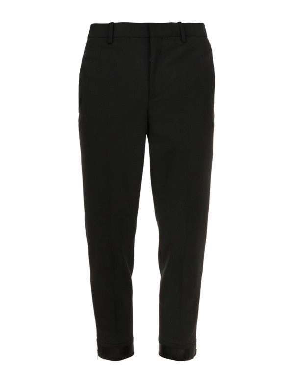 کژوال Neil Barrett - Zip black cropped 