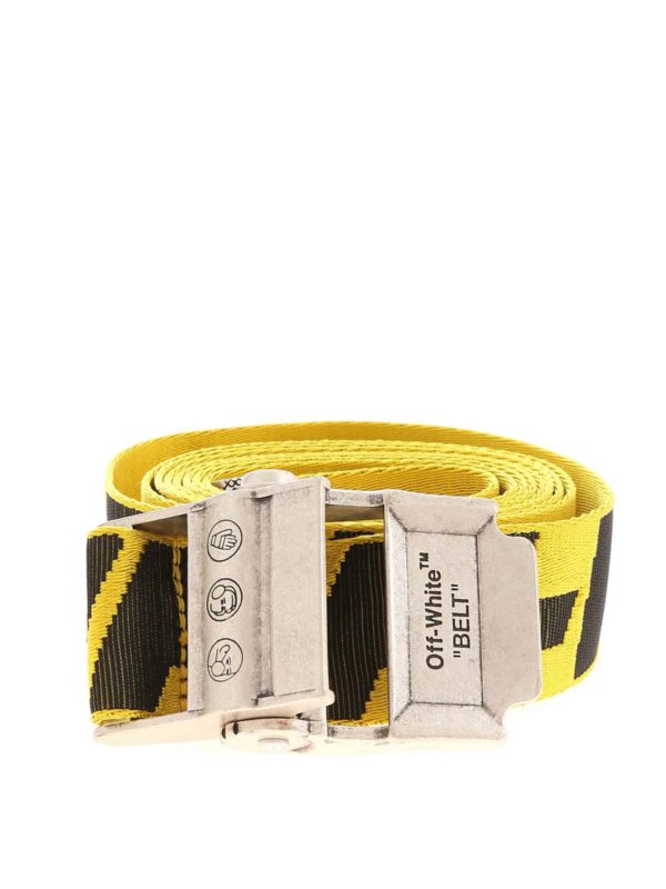 campingvogn anker Dyster Belts Off-White - 2.0 Industrial belt in yellow and black -  OMRB034R20F420356010