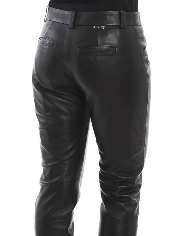 چرم Off-White - Leather trousers 