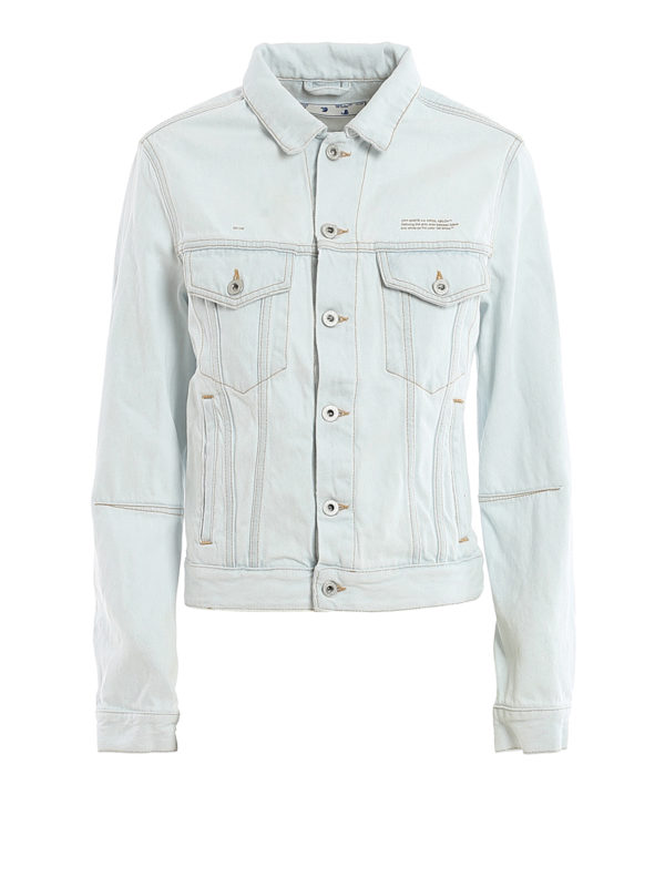 OFF-WHITE: denim jacket - Open back denim jacket