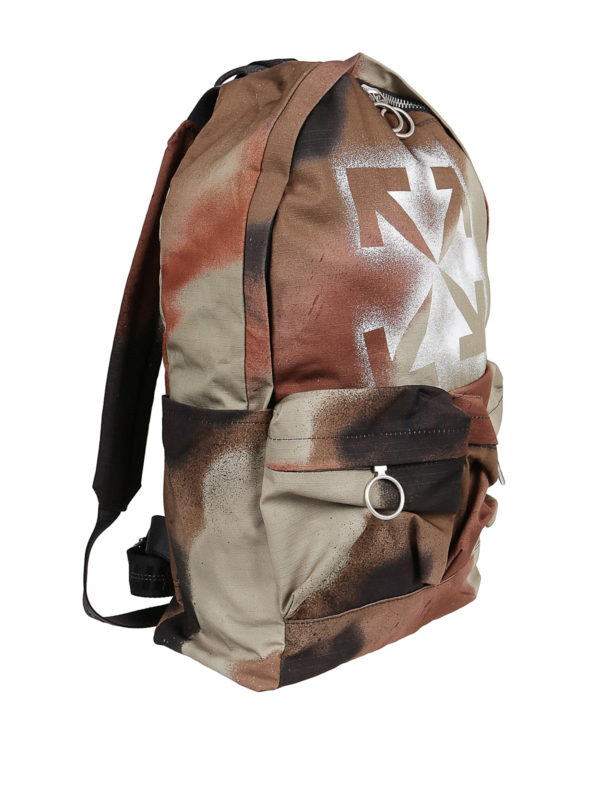 off white camouflage backpack