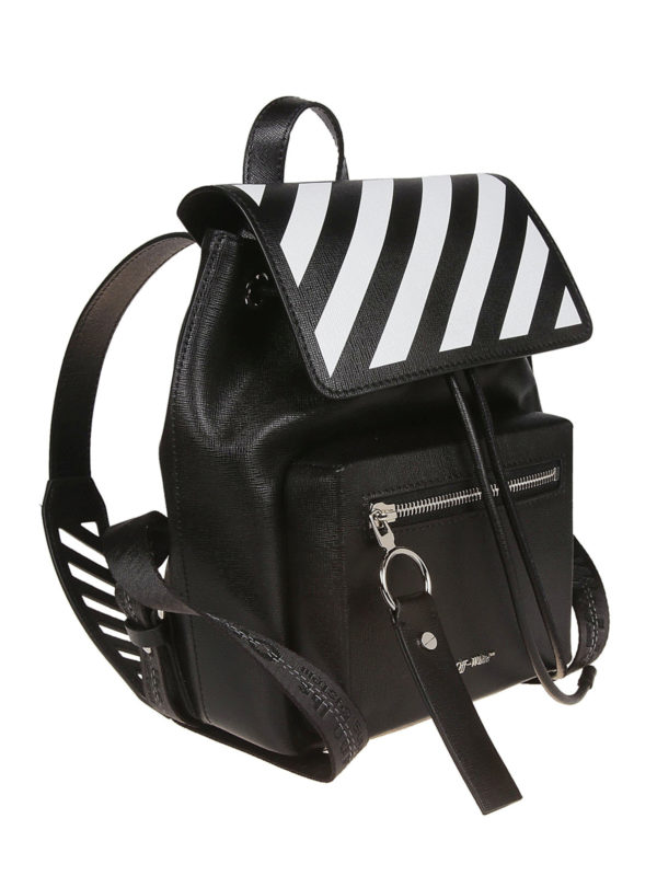 off white backpack leather