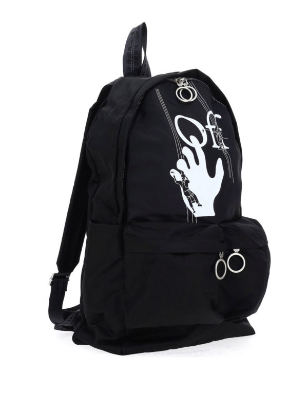 black off white backpack