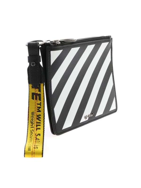 off white clutch bag