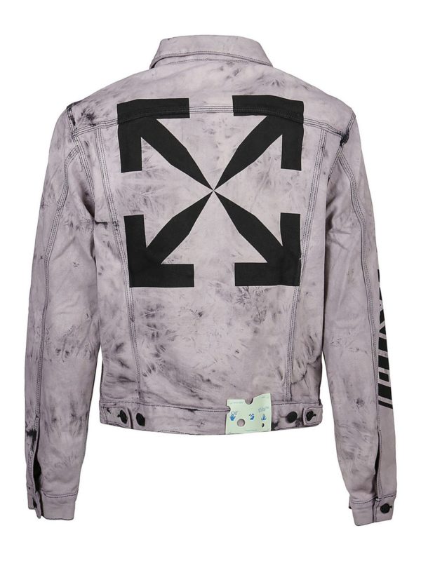 off white tie dye denim jacket