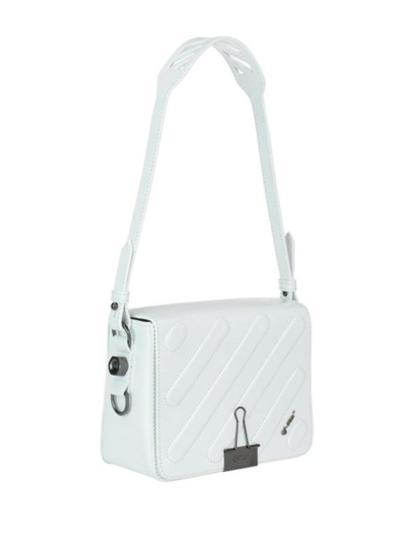 Shoulder bags Off-White - Diag padded flap squared white shoulder bag ...