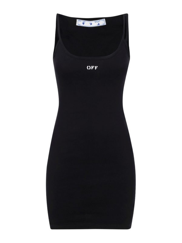 Ribbed cotton mini dress 