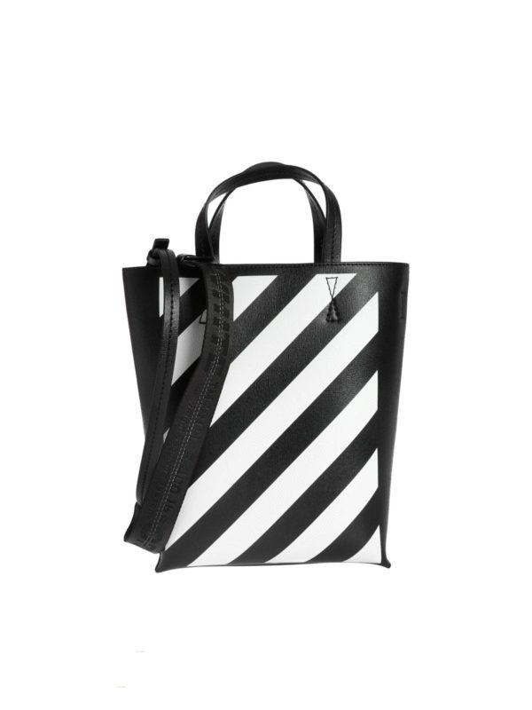 off white diag tote