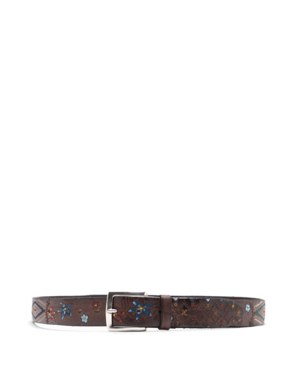 hand painted leather belts