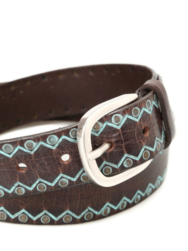 colored leather belts