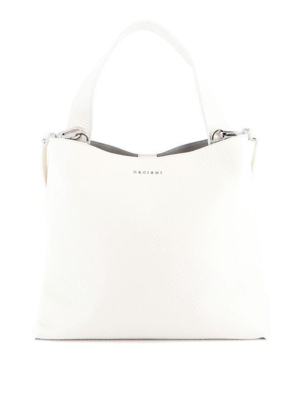 کیف دوشی Orciani - Jackie Soft white leather shoulder bag - B02031SOFTBIANCO