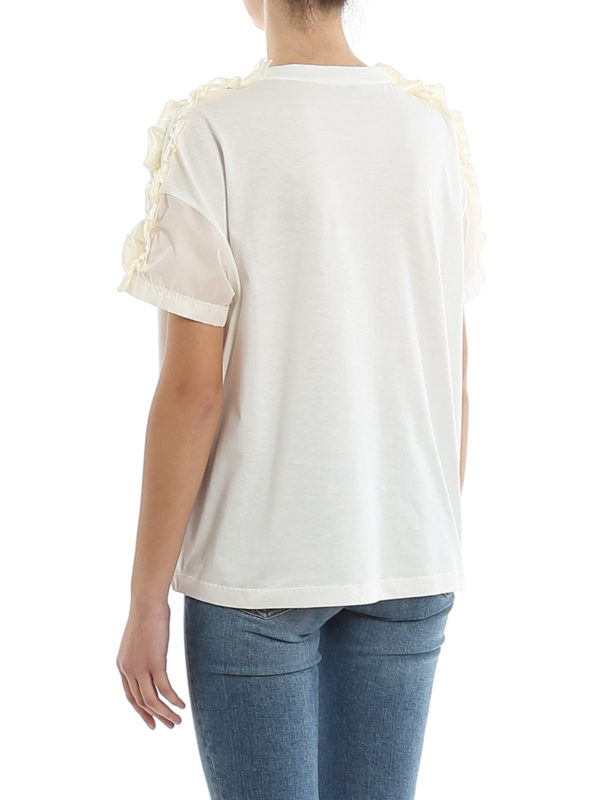 Oversize ruffle T-shirt shop online: MONCLER
