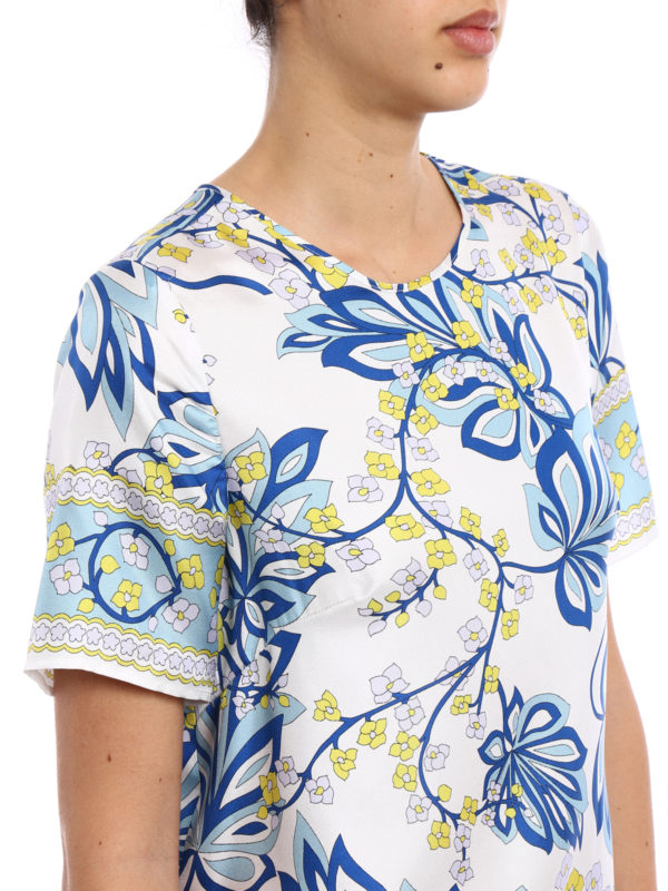 printed silk tunic dress 