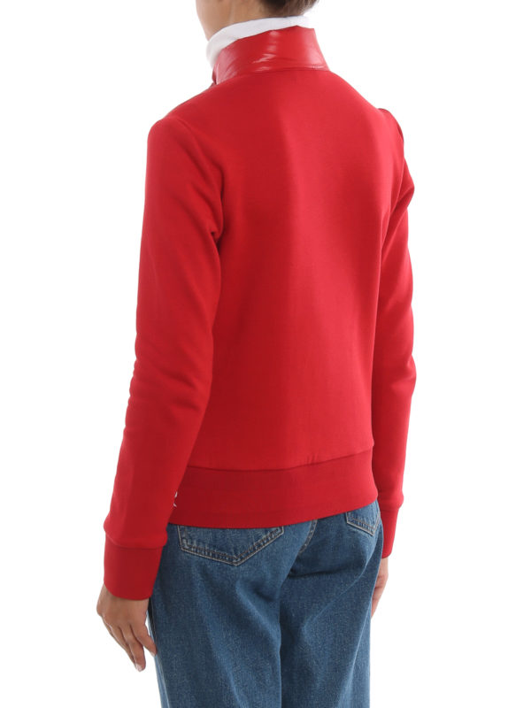 moncler red sweatshirt