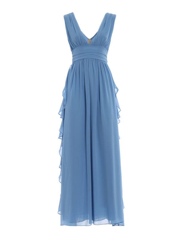 blue empire dress