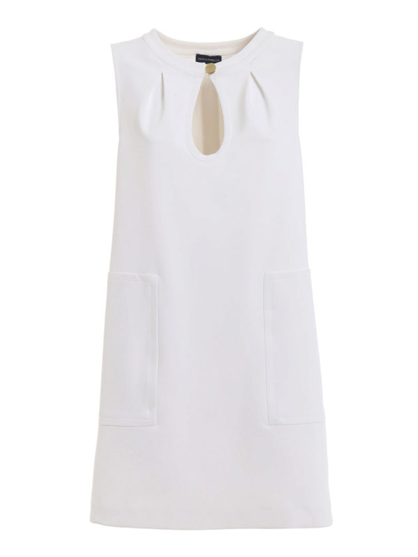 white dresses knee length