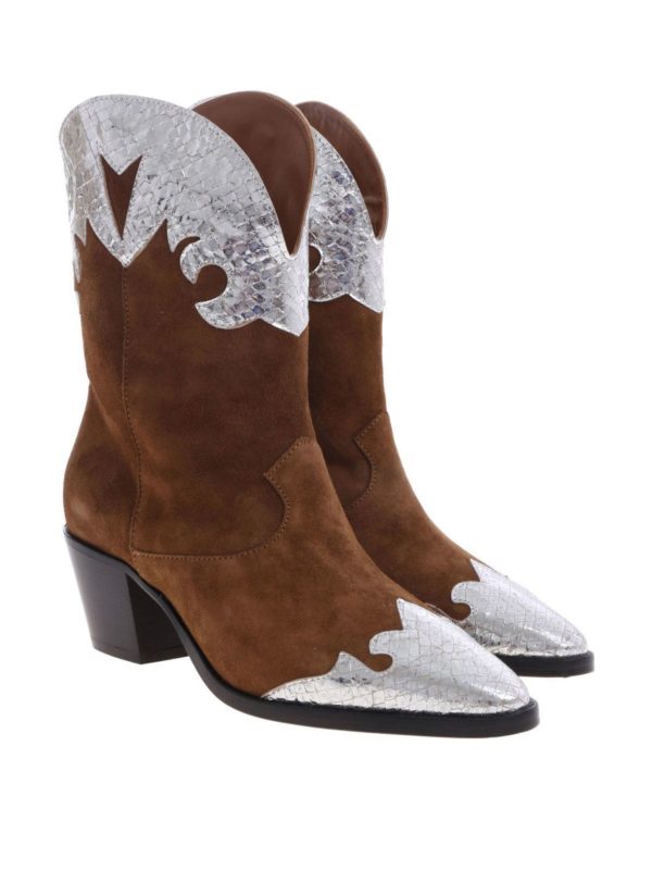 silver suede boots