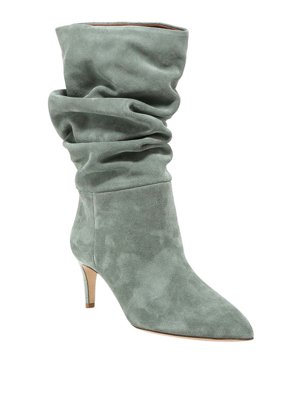 suede pointed booties