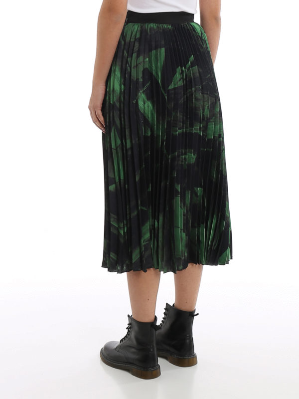off white silk midi skirt