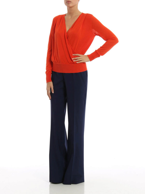 Paz cotton blend wrap sweater 
