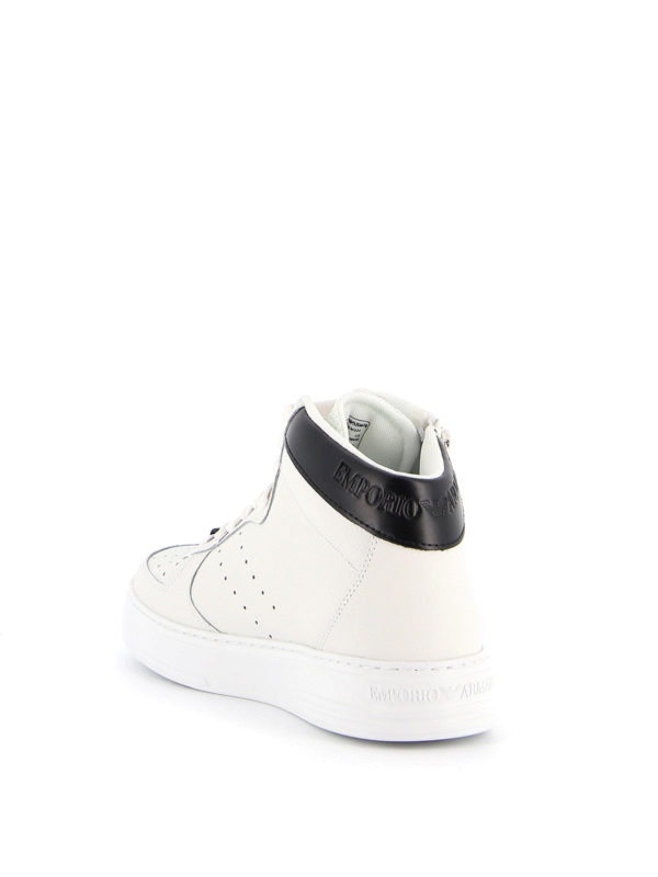 Uitdaging Waardig constant Trainers Emporio Armani - Perforated leather high top sneakers -  X4Z083XM226A791