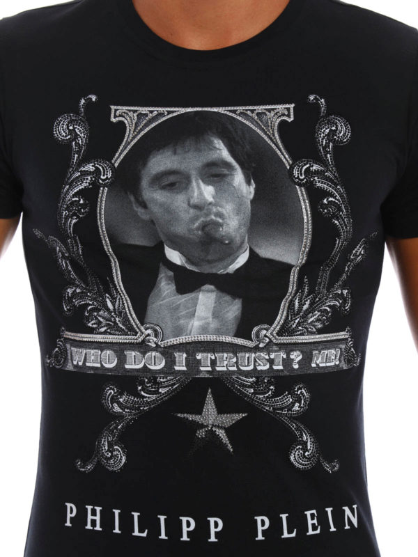 T-shirts Philipp Plein - Who Do I Trust T-shirt - HM34066702 | iKRIX.com