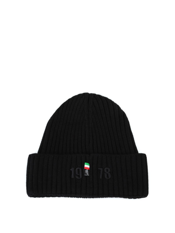 Philipp Plein - Alcan black wool beanie 