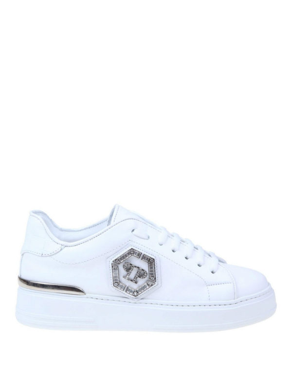 Trainers Philipp Plein - Lo-Top crystal detailed sneakers ...
