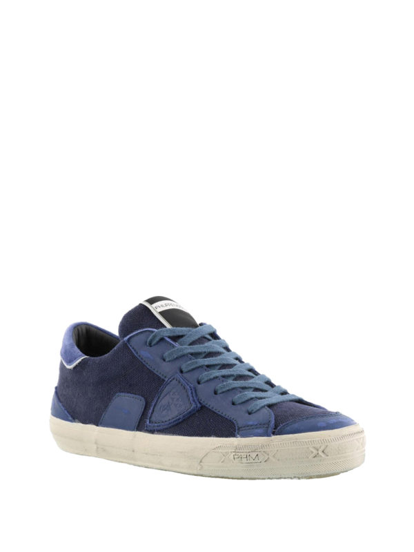 blue canvas sneakers