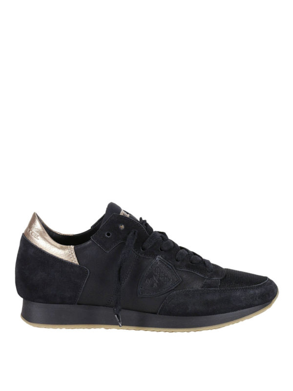 اسپرت،اسنیکرز Philippe Model - Tropez gold detail black sneakers - TRLD1102